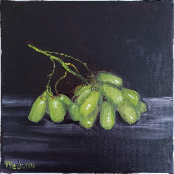 Still life with the green grape