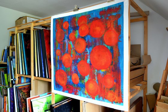 Abstract poppies
