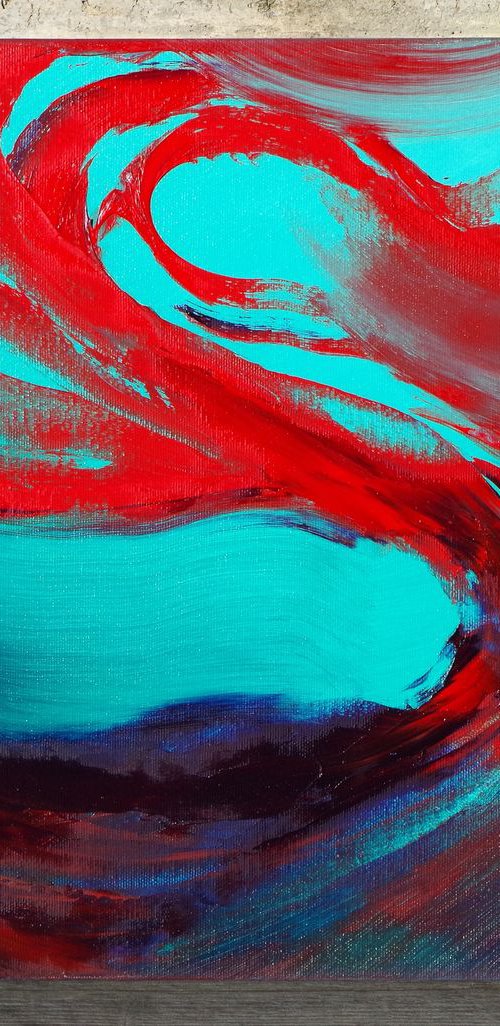 Oblivion IV (the series), 40x40 cm, Deep edge, Original abstract painting, oil on canvas by Davide De Palma
