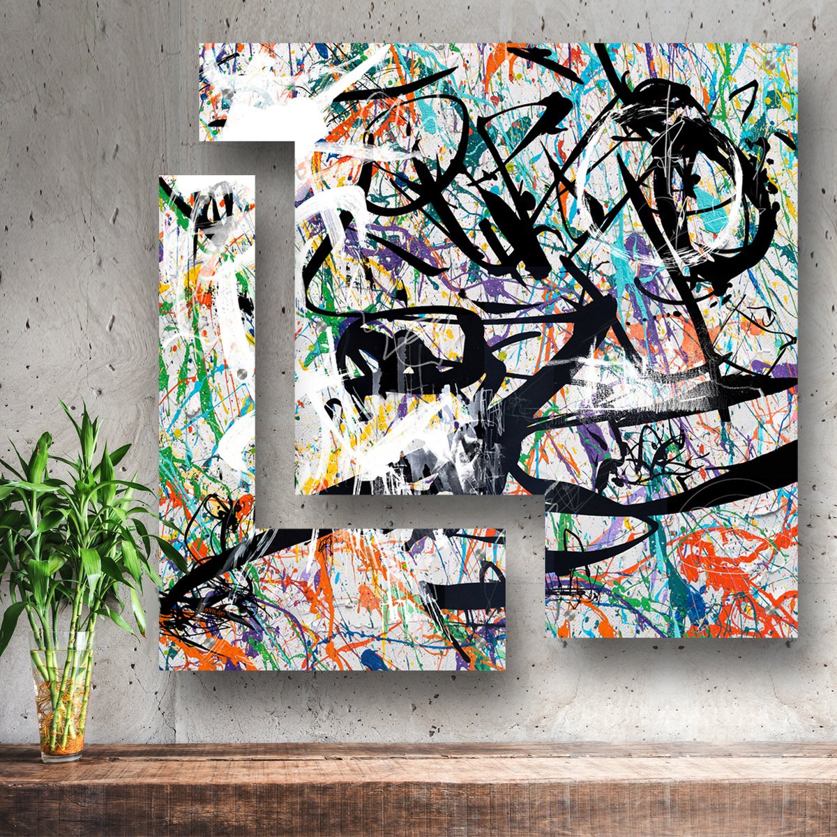 Abstract Print By Lynne Godina-Orme, 49 X 49", Call Me Crazy - Diptych, Original Artwork
