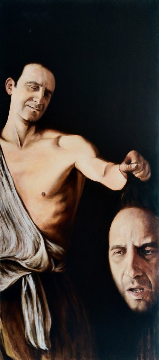 Photorealistic Oil Painting , Reinterpretation After Caravaggio By Sebastian Beianu, 31 X 71, Artwork For Sale On Artfinder