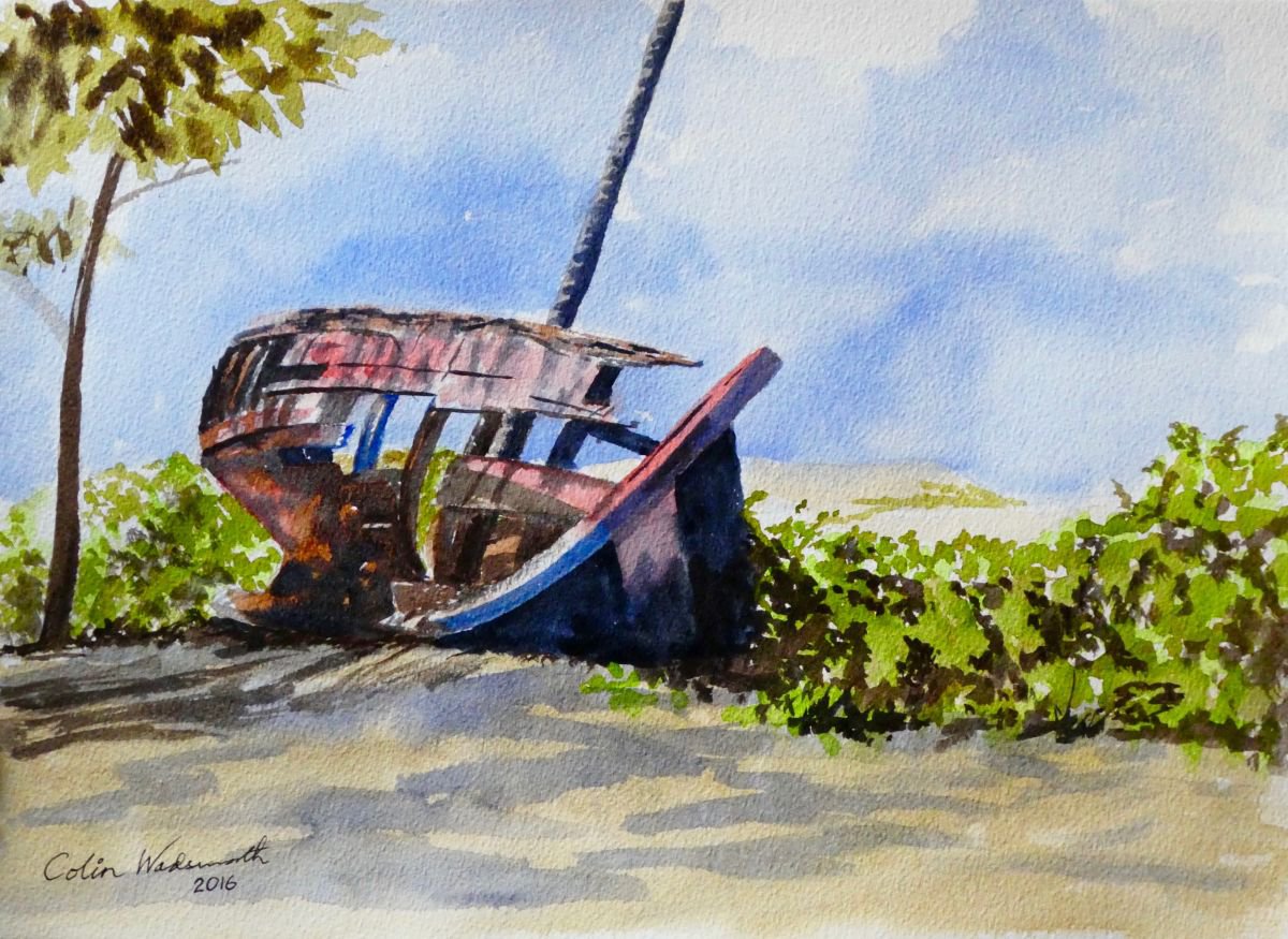The Old Boat, Barbados by Colin Wadsworth