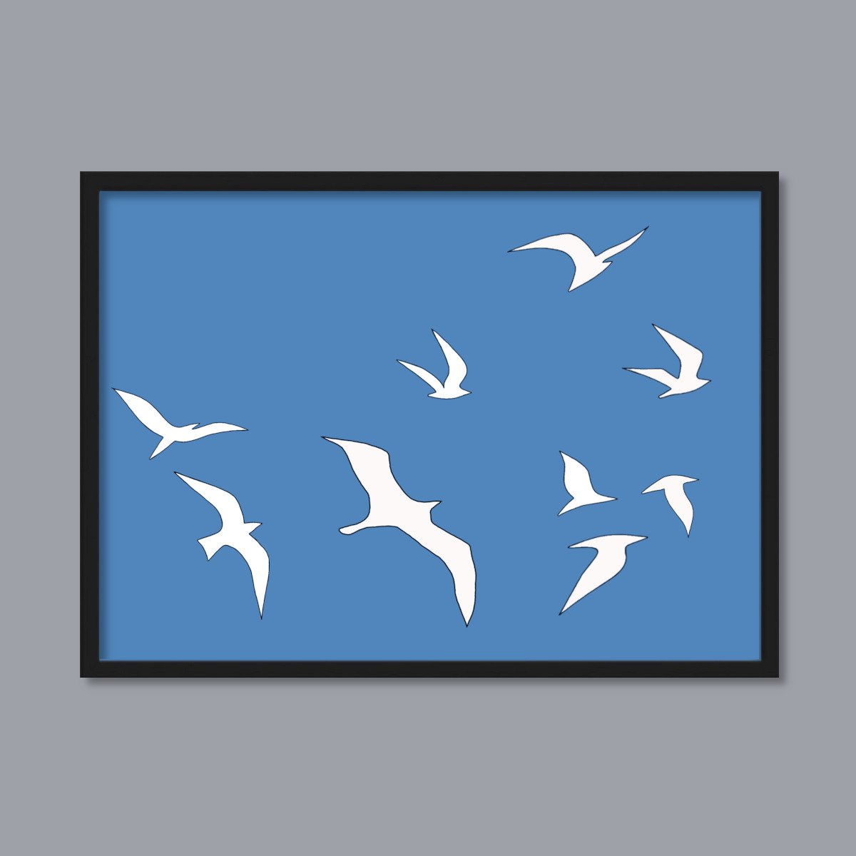 In the Sky #49 - Enhanced Matte Paper Framed Print - Ready to Hang by Marina Krylova