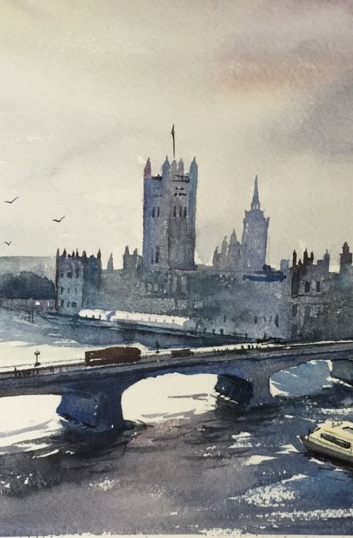 Along river Thames by Jing Chen