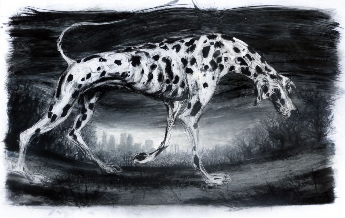 Dog on the Heath no1 by John Sharp