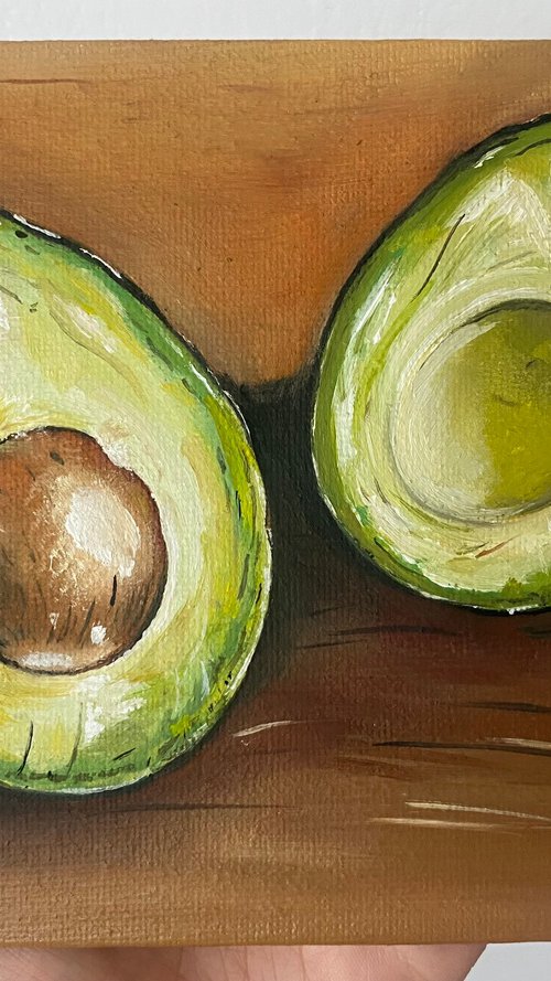 Avocados oil painting by Bethany Taylor