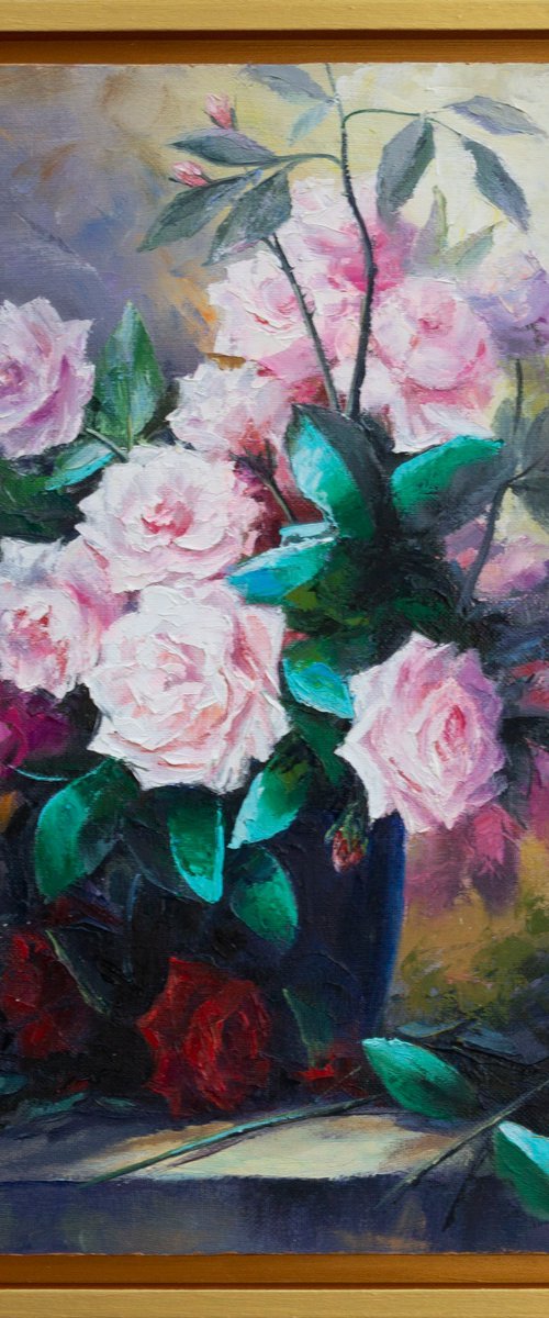 NATUREMORTE WITH ROSES by Oleksii Vylusk