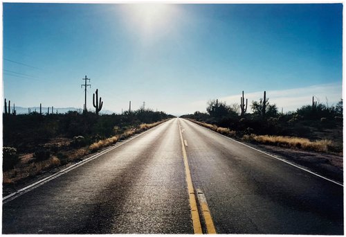 Road to Gunsight, Highway 86, Arizona by Richard Heeps