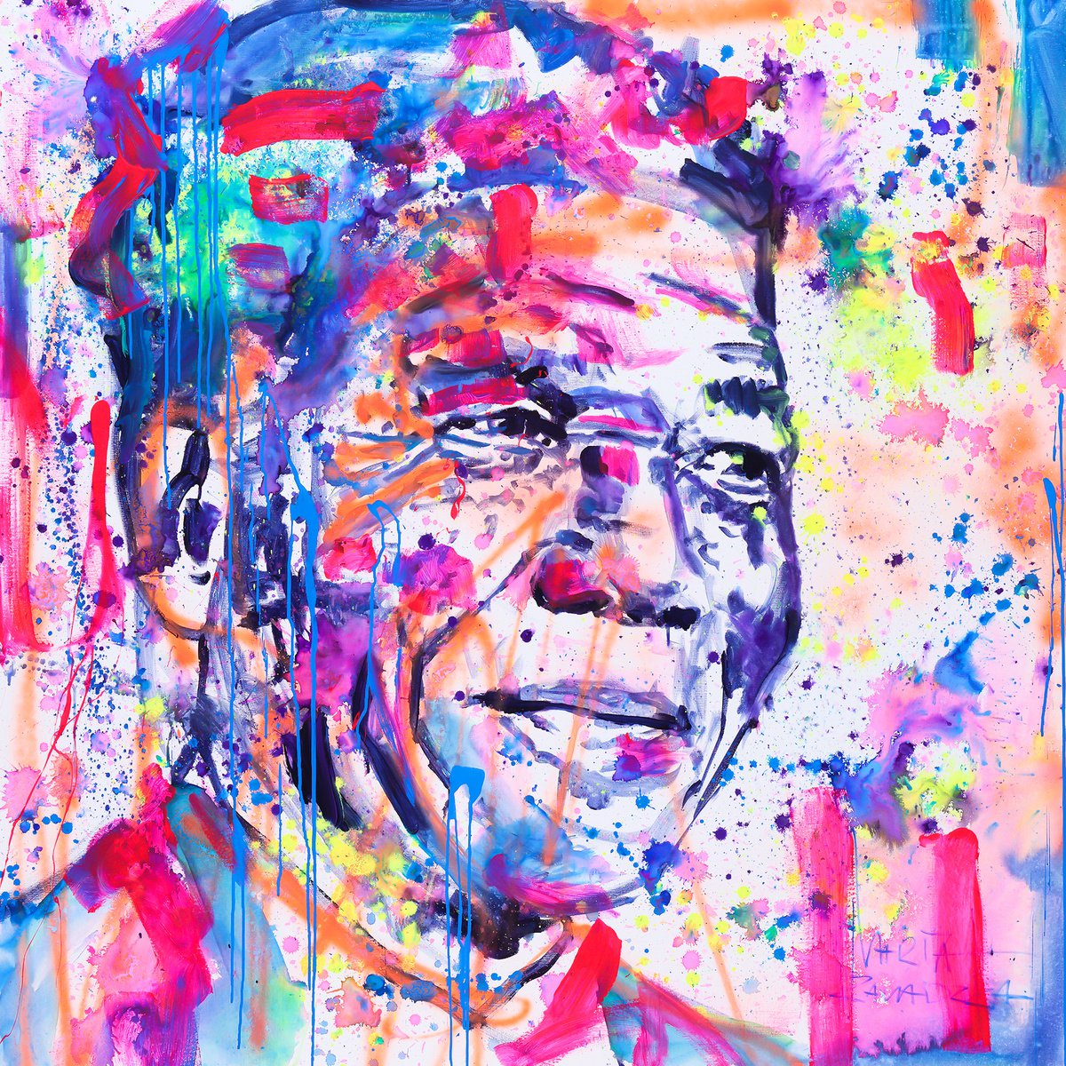 Nelson Mandela by Marta Zawadzka