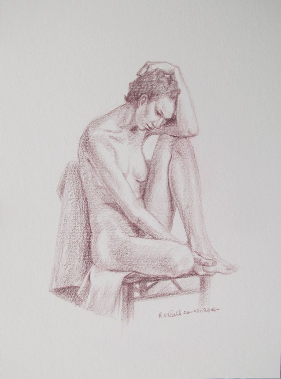 Seated female nude