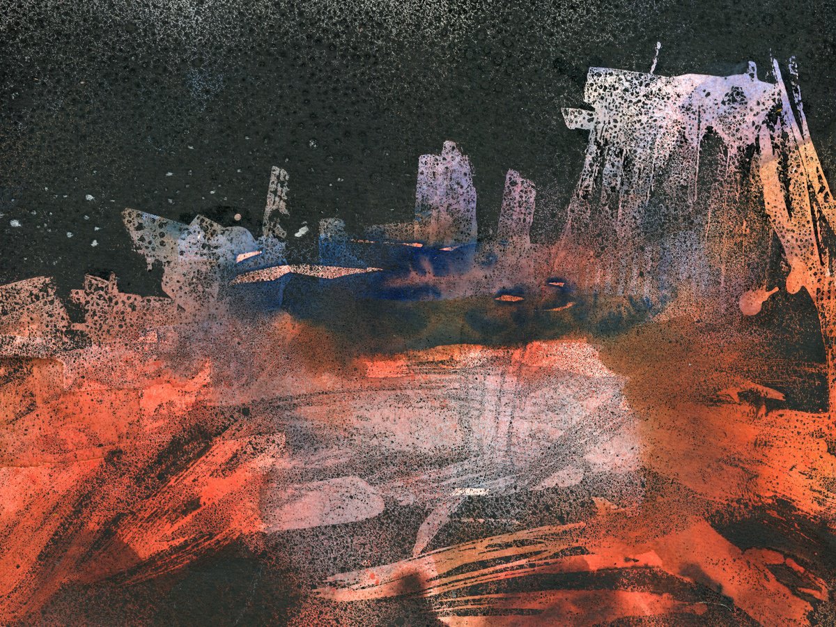 Abstract Landscape Painting By Elizabeth Anne Fox, 16 X 12, Cinque Torri, Dolomites, Italy, Original Artwork