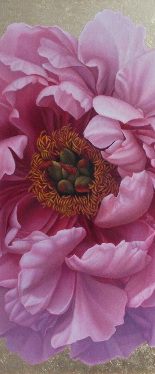 "Pink Diamond", pink peonies painting by Tatyana Mironova