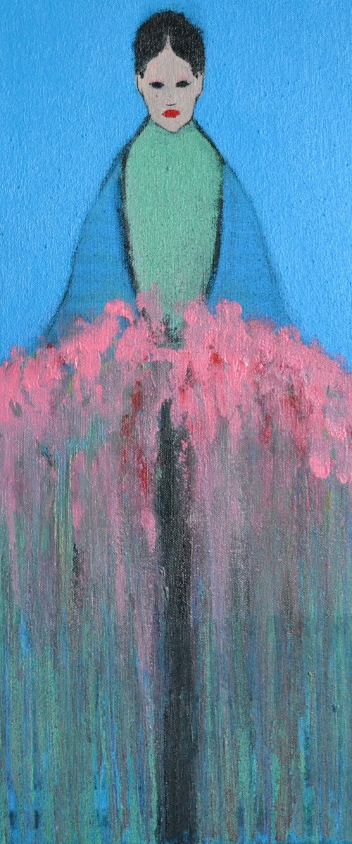 The Girl with Bouquet by Gela MIKAVA