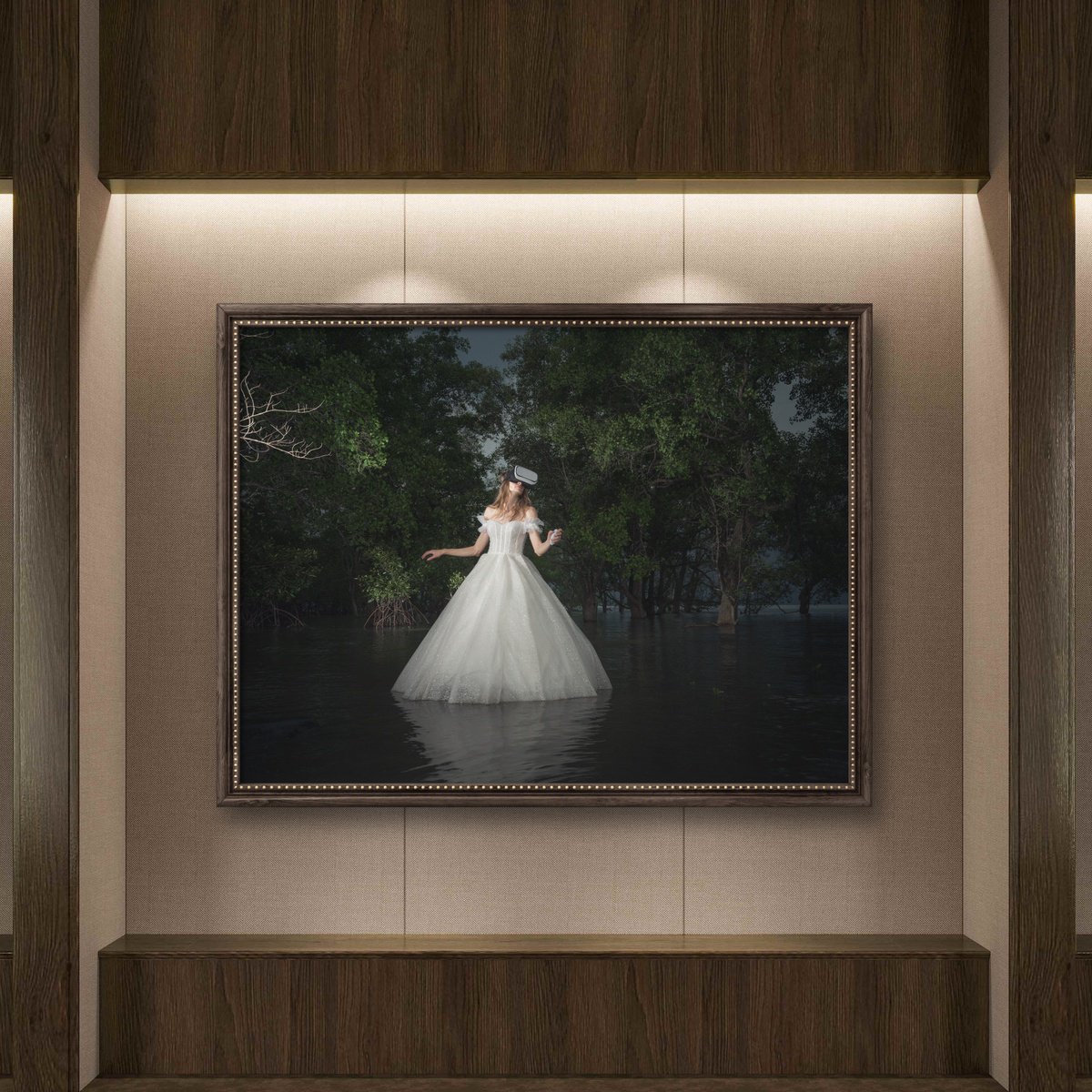 Photorealistic Portrait Photograph By Dmitry Ersler, 52 X 40, Virtual Escape., Original Artwork