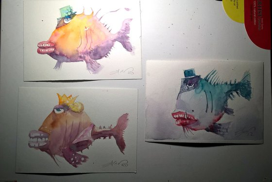 FIshes  (;-) 3 pieces