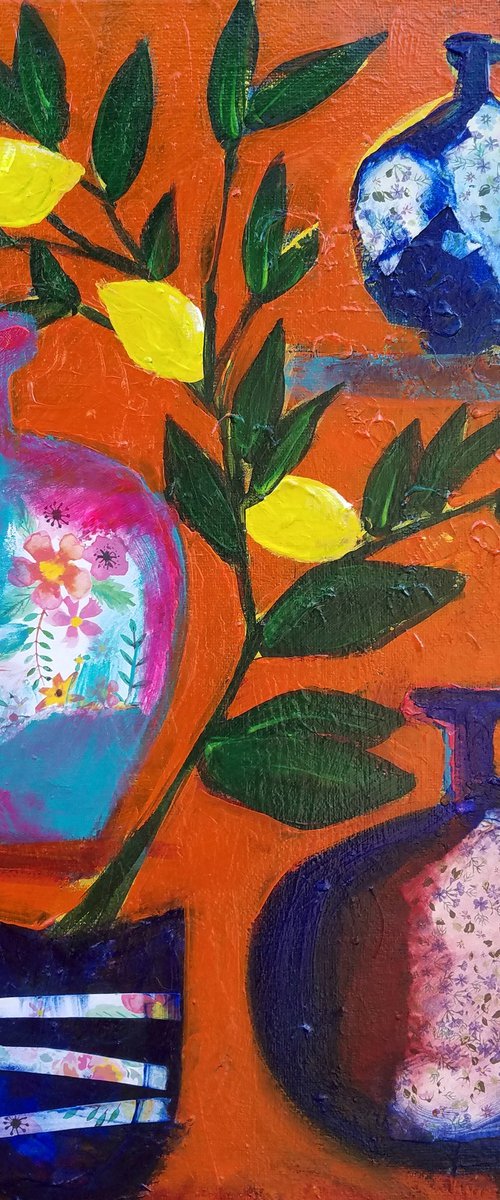 Lemon Tree and Pots II by Kevin Blake