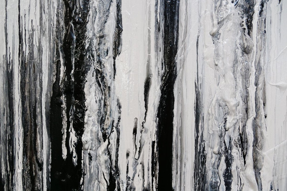 Black Myth 160cm x 100cm Black White Textured Abstract Painting Acrylic  Textured Triple Varnish Finish FRANKO by _Franko _