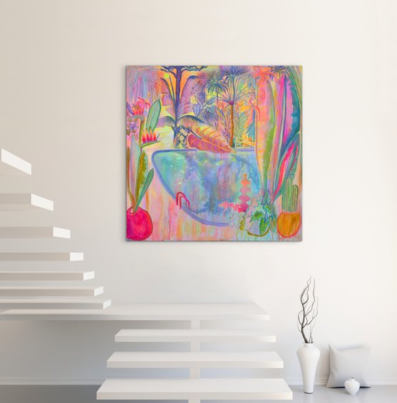 ‘Iridescent Skies = Languid Poolside’