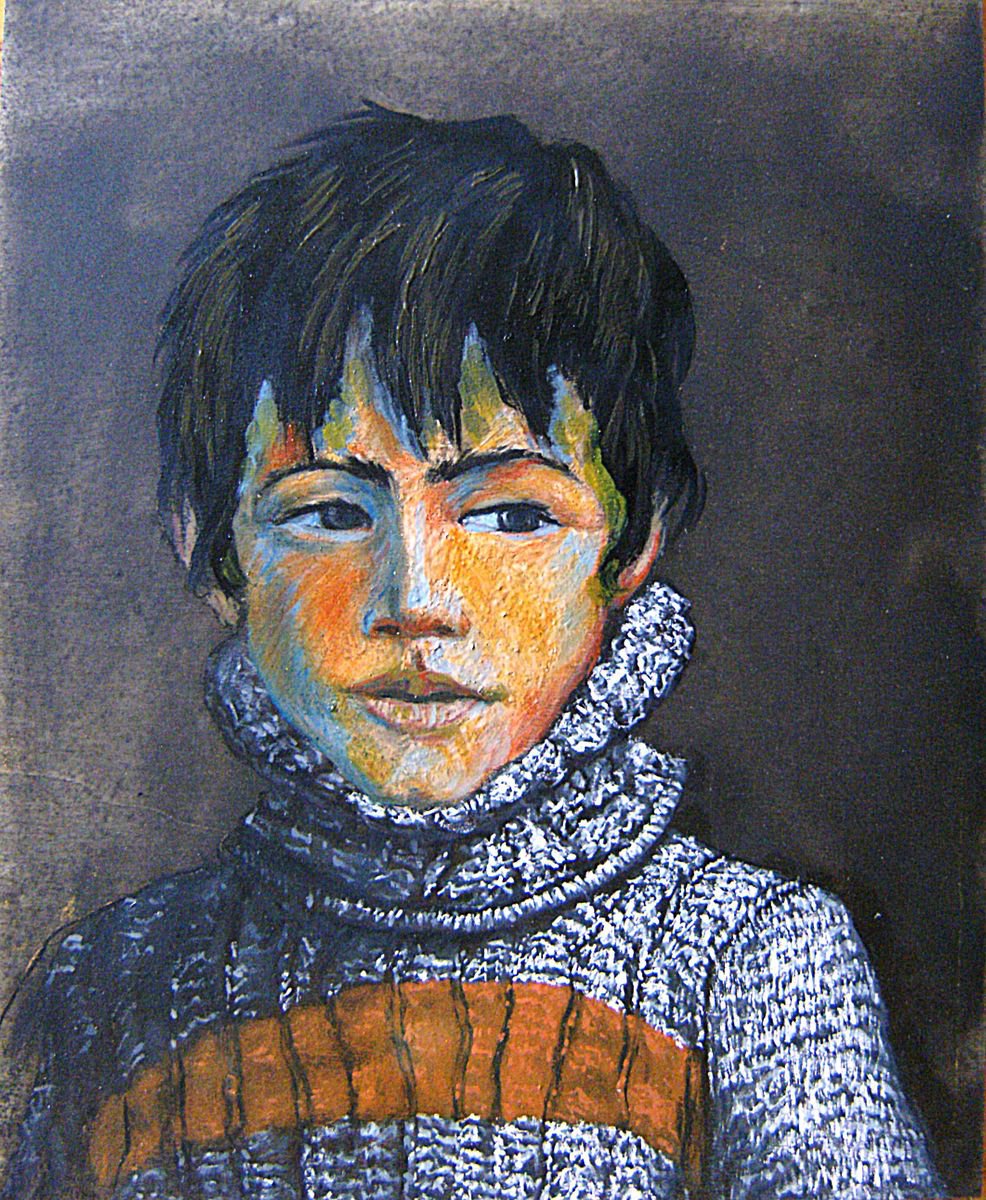 Portrait Oil Painting By Antonio Mele, 14 X 16, Giuseppe, Original Artwork