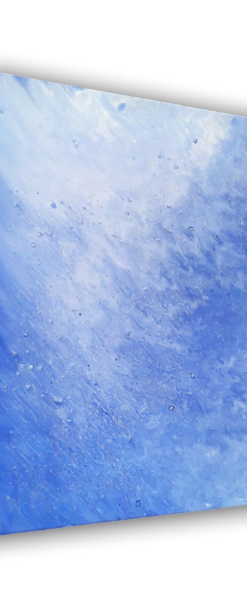 "Out Of The Blue" - FREE USA Shipping - Original Abstract PMS Acrylic Painting - 16 x 20 inches by Preston M. Smith (PMS)