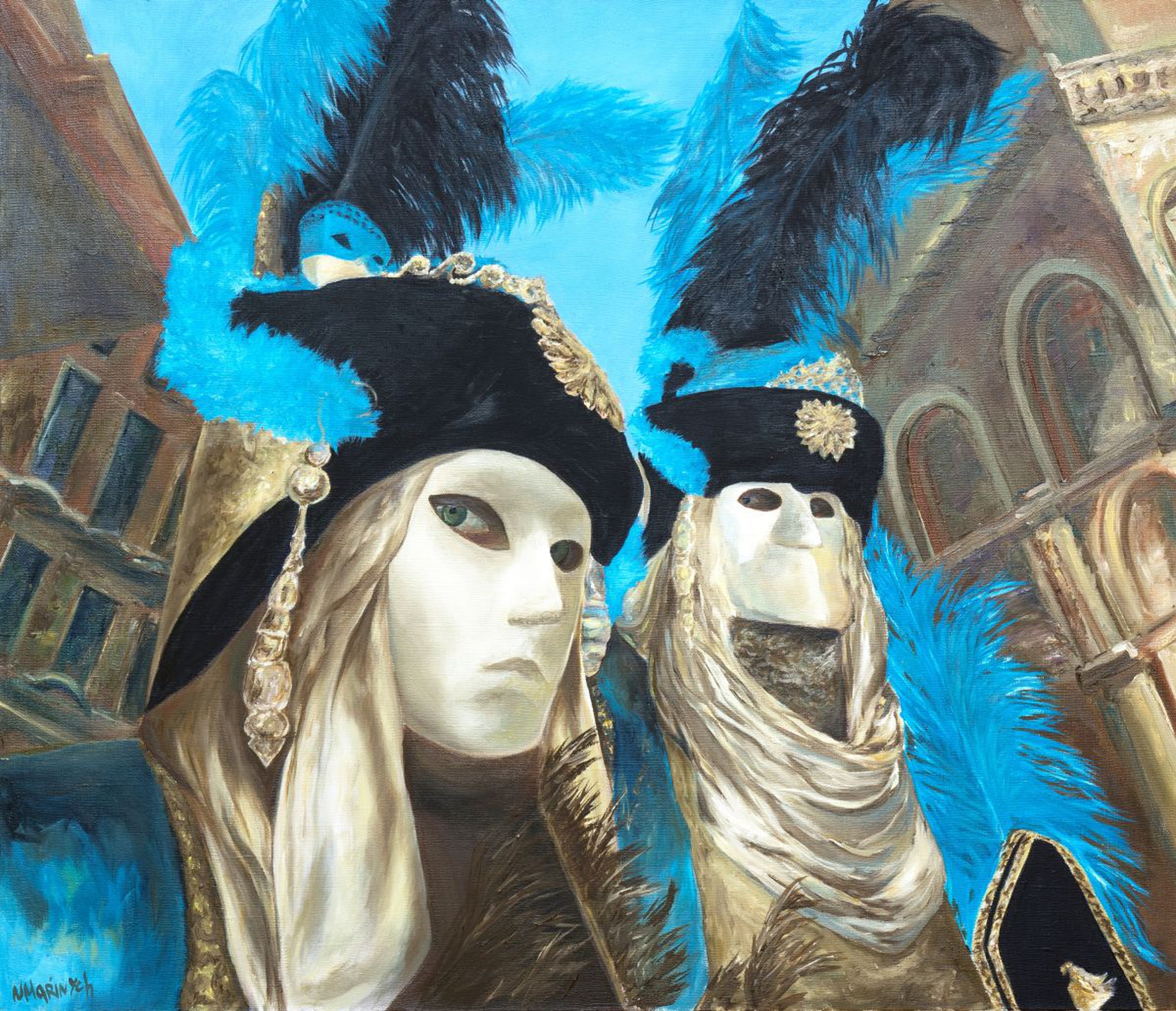 Oil Painting Venice Mask Painting Venice Carni Artfinder