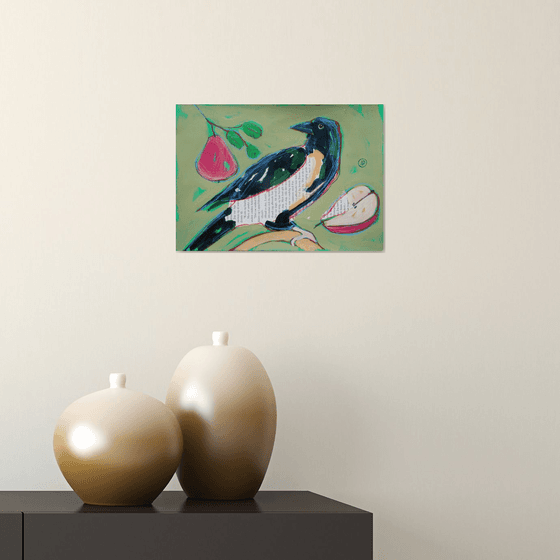 Magpie and pears