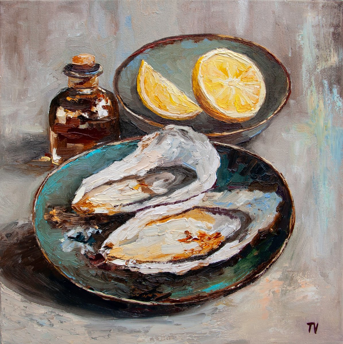 Seafood Still Life By Tetiana Vysochynska, 12 X 12, Artwork For Sale On Artfinder