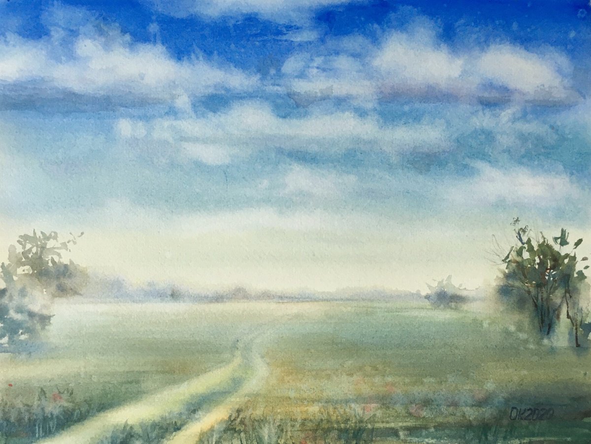 Road across the field by OXYPOINT