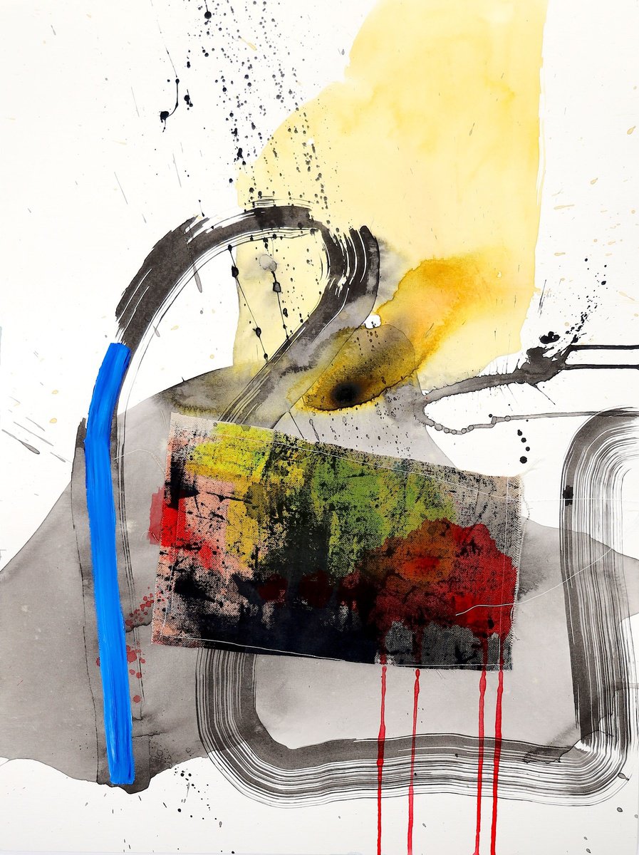 Urban And Pop Abstract Acrylic Painting By Poovi Art, 18 X 24", Believe And Act 01, Original Artwork