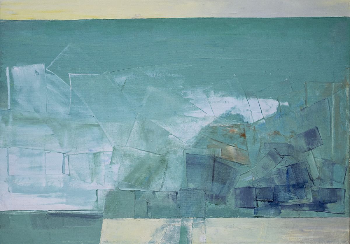 Expressive Abstract Oil Painting By Florina Breazu, 22 X 15, Light From Light, Original Artwork