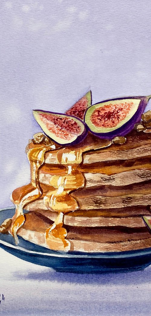 Honeyed Fig Pancakes by Irina Povaliaeva