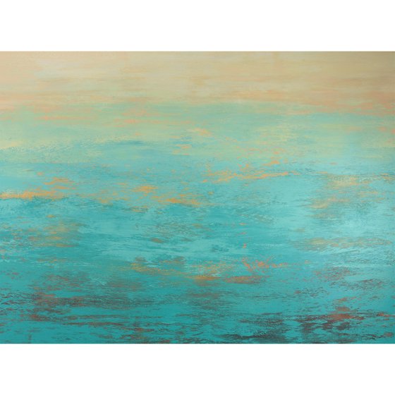 Aqua Beach - Modern Abstract Expressionist Seascape