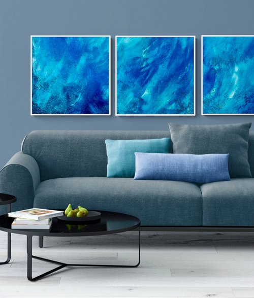 Beyond the blue sea no. 5121 set of 4 by Anita Kaufmann