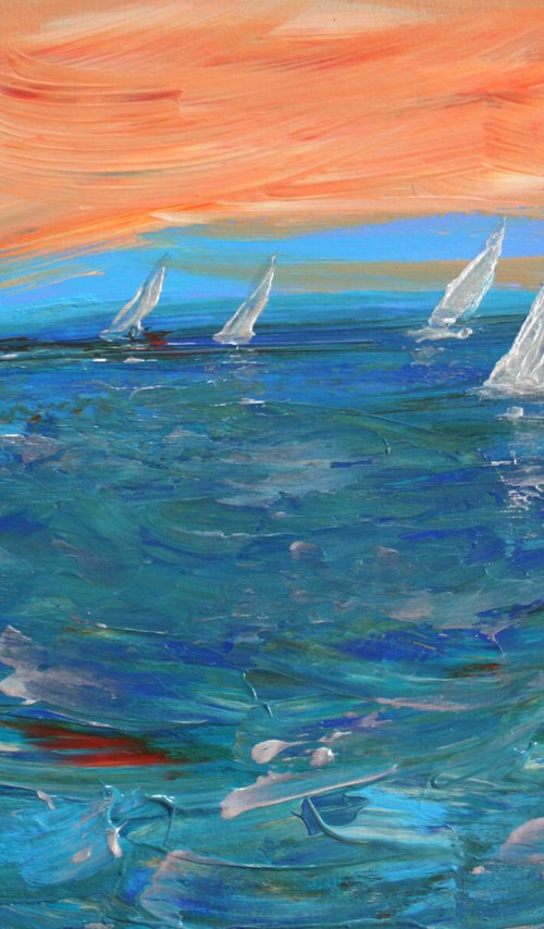 Regatta IV / Original Painting by Salana Art