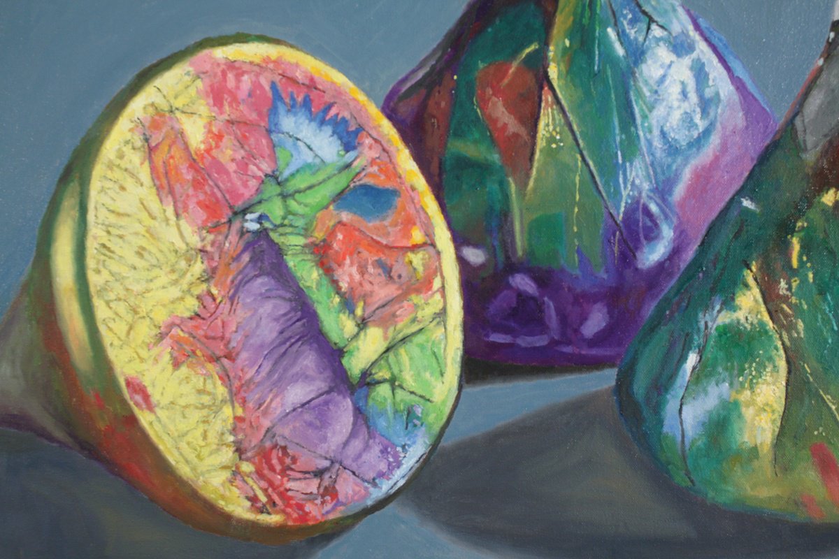 Photorealistic Still Life Oil Painting By Douglas Newton, 30 X 24, Peace, Original Artwork