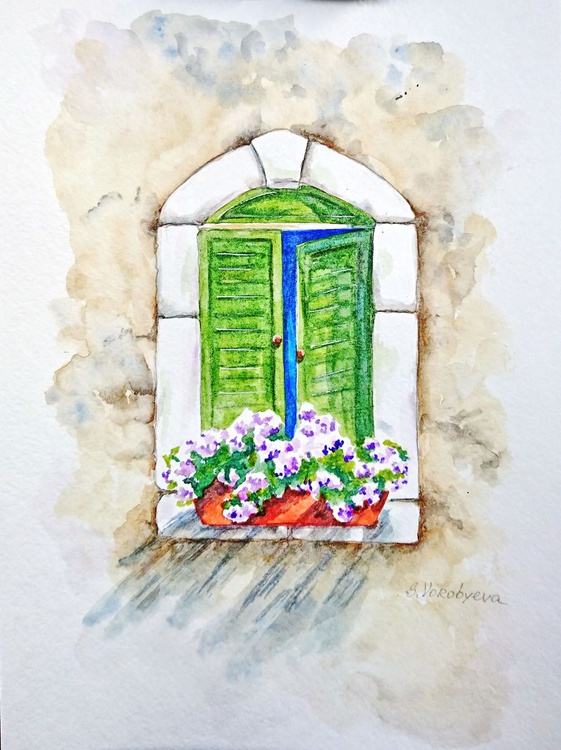 Window 1 Still Life Watercolor Painting Part O Artfinder