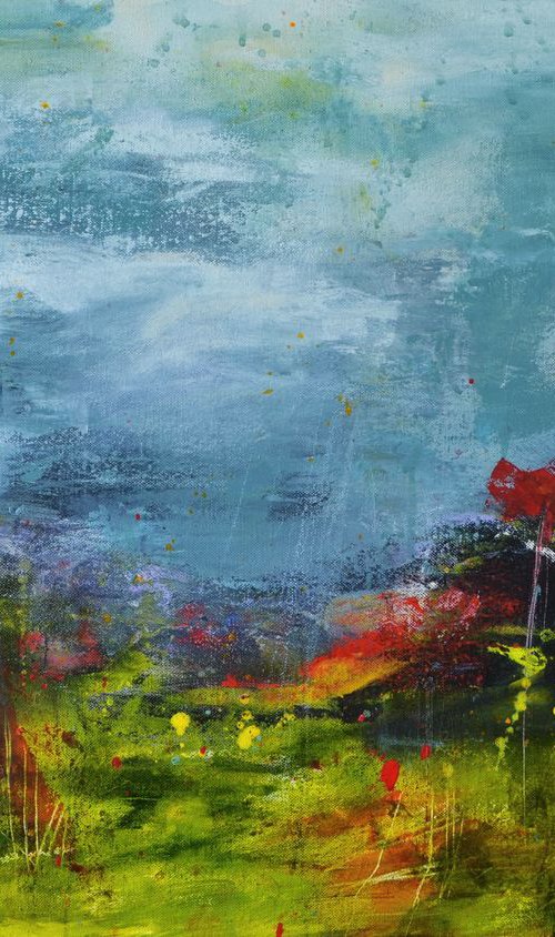 Rainy Day in Tuscany (landscape painting ready to hang) by Karin Goeppert