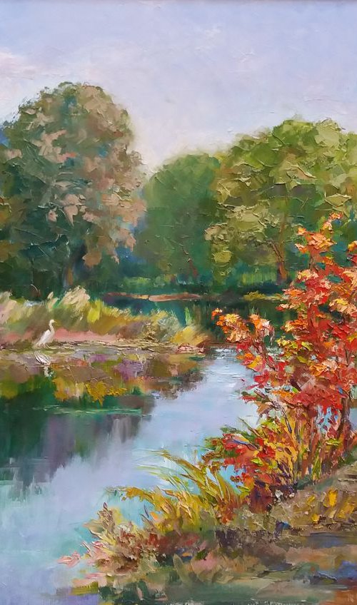 Red bush by Liubov Ponomarova