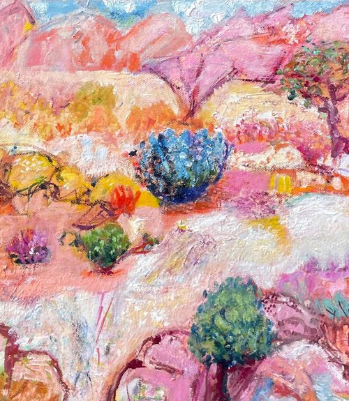 PINK ROCKS AND SALTBUSH by Maureen Finck