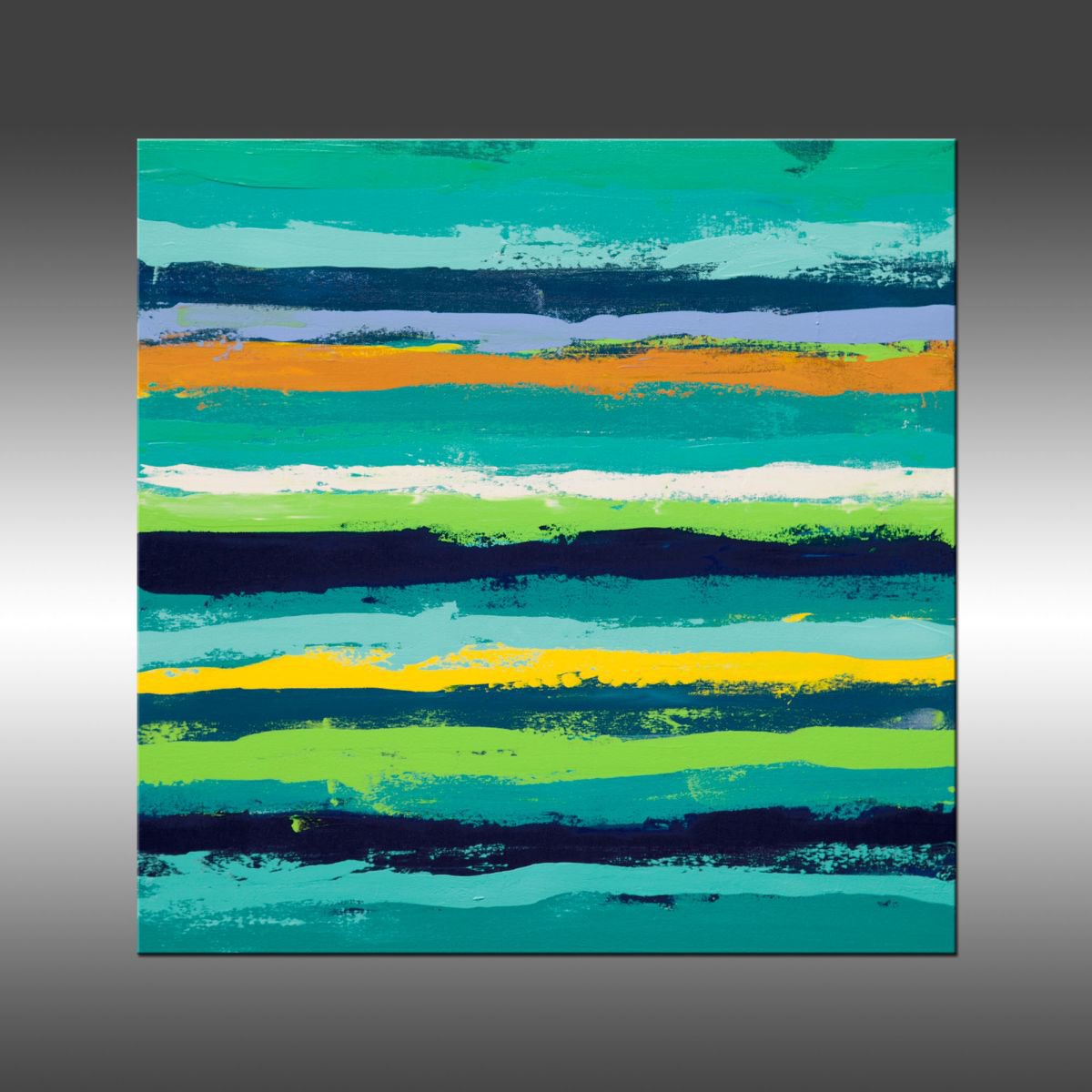 Abstract Acrylic Painting By Hilary Winfield, 24 X 24, Reclaimed 5, Original Artwork