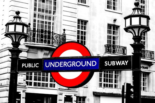 LONDON UNDERGROUND (Limited edition  1/20) 18"X12" by Laura Fitzpatrick