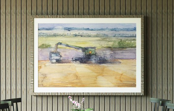 Harvest time in Ukraine Print