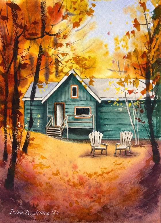 Autumn Retreat by the Forest