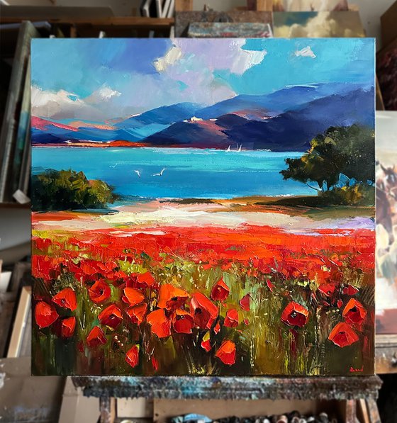 Wind Through Red Poppies