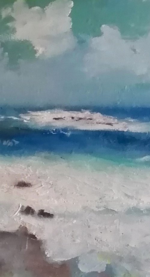 Sea and sky, Cape Cornwall by Rosemary Burn