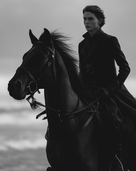 Lady and horse B0805L