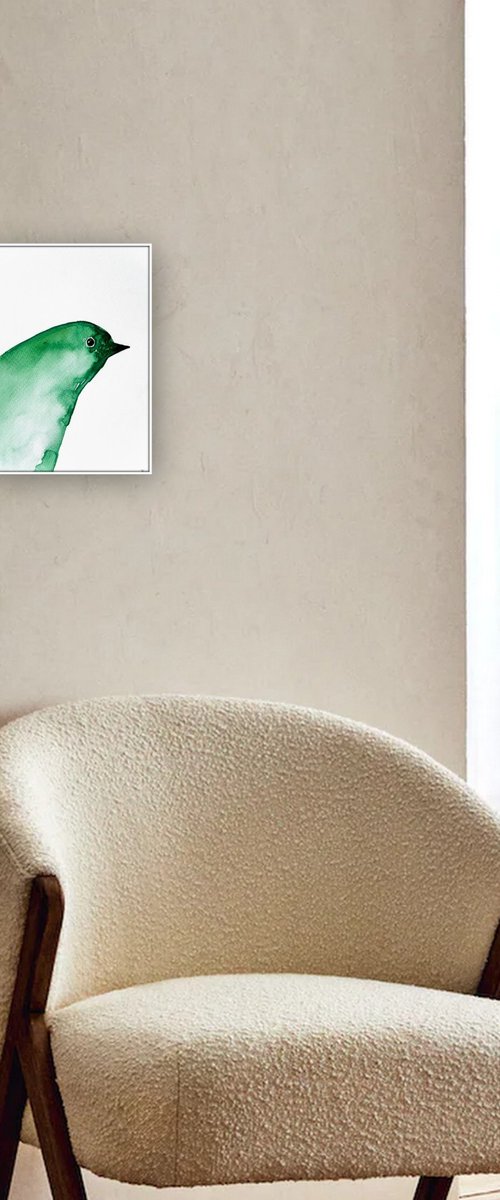 Set of 3 Bird paintings. by Nadia Moniatis