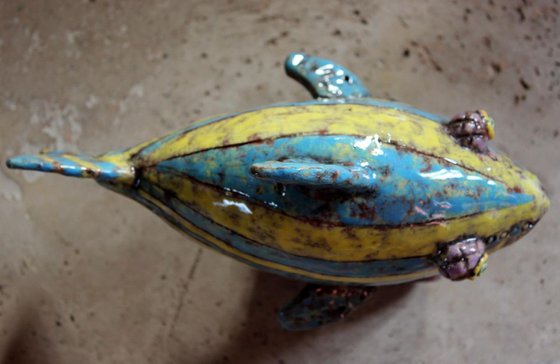 Blue and Yellow stripped fish