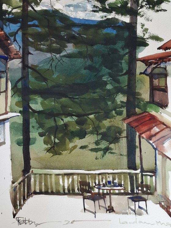 Between two homes, peaks peek