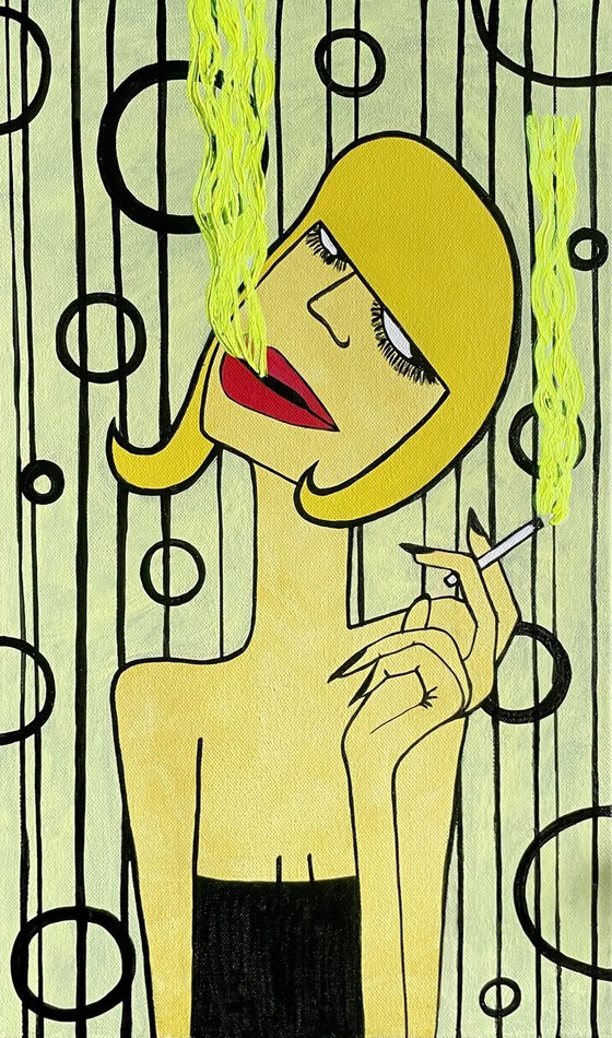 Smoking blonde